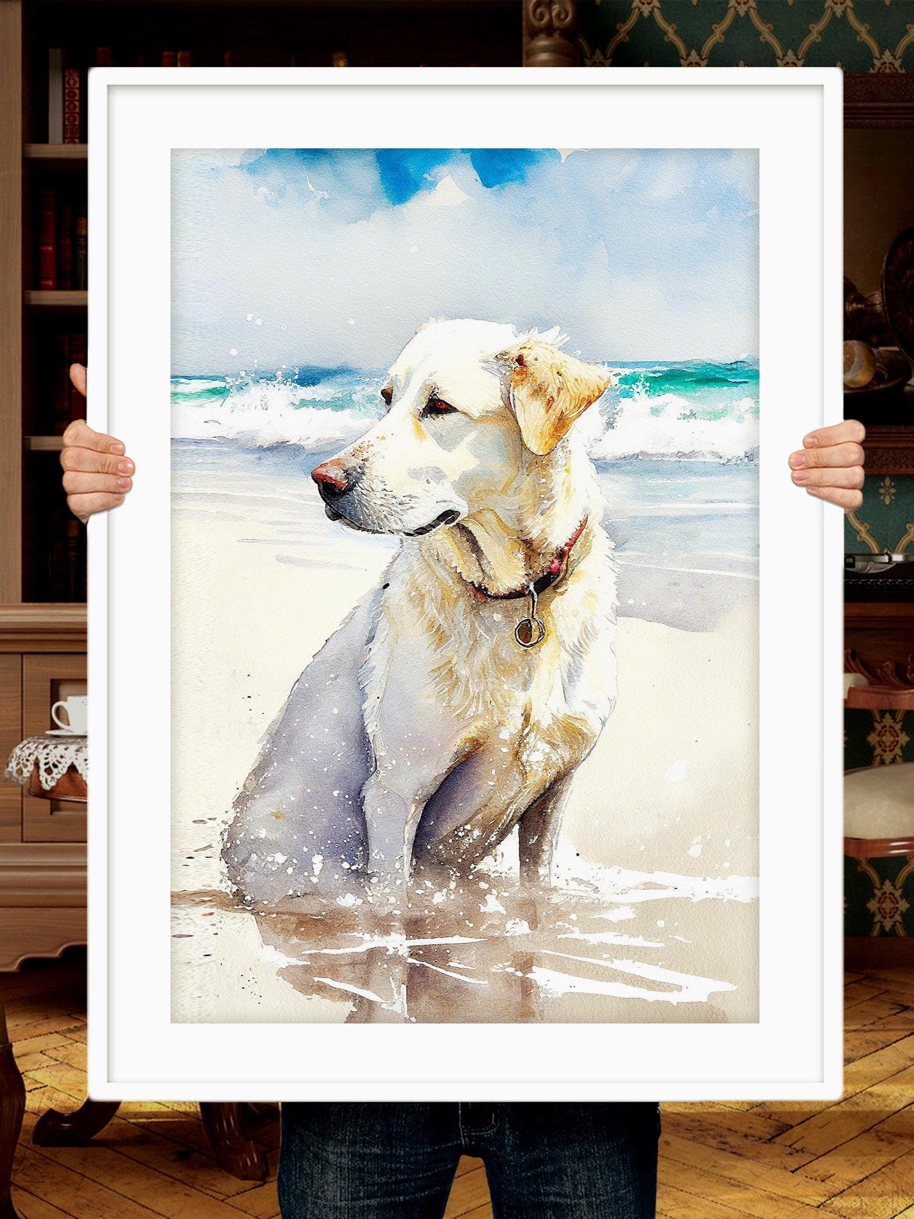 Hand-painted Watercolor Dog Portrait: Custom Pet Memorial Art - Etsy