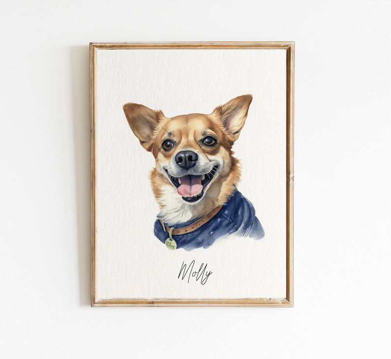 Pet Painting PEEKABOO Pet Portrait Dog Portrait Pet Lovers Gift Pet Loss Gift Dog Personalized Pet Portrait Custom Dog Dog Drawing image 8