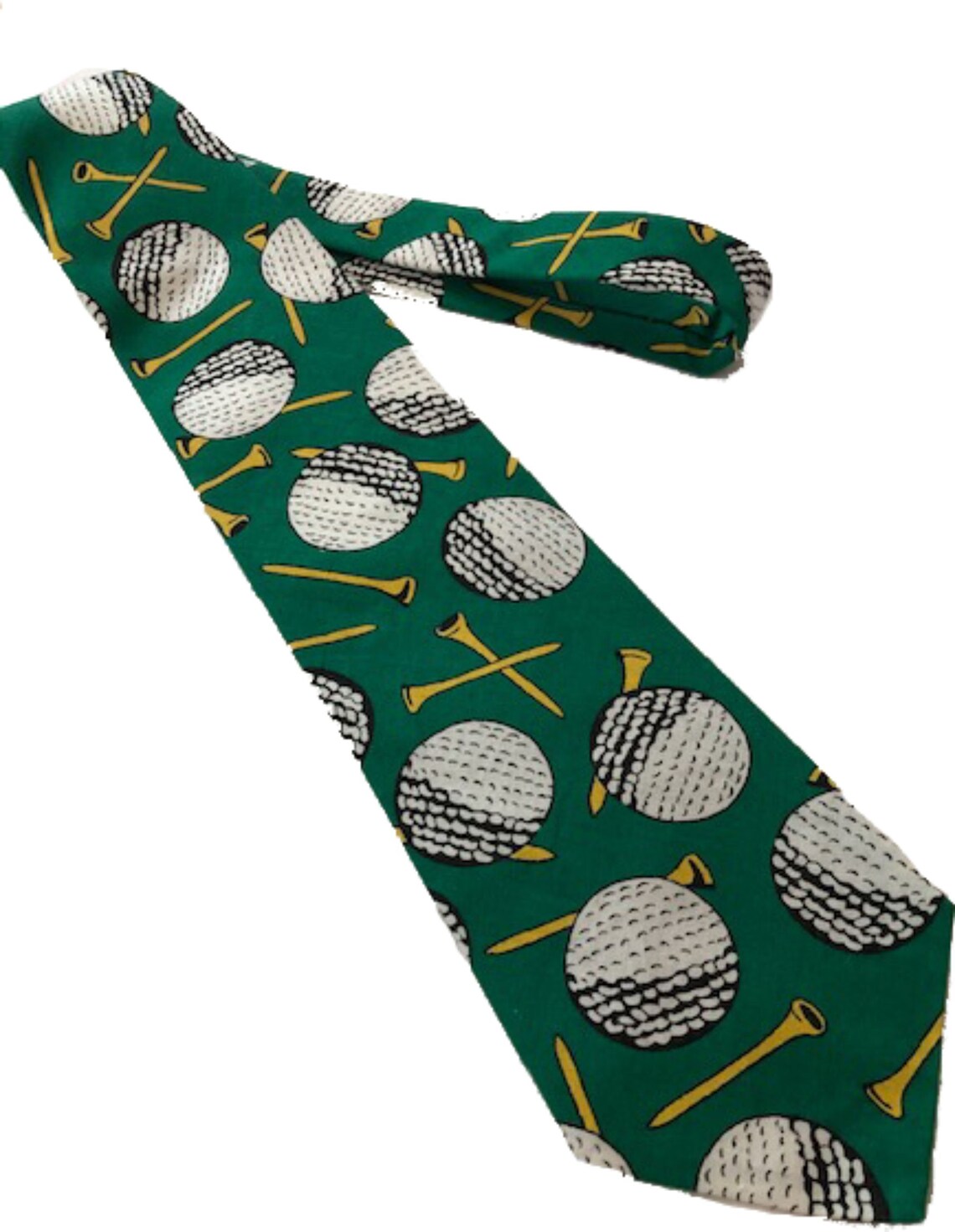 SPORT TIES Golf Ball Necktie Golfer Theme Handmade Golf Etsy