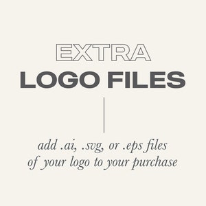 Extra Vector Logo Files - Premade Logo Add-On