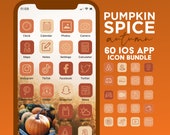 60 iOS14 App Icons, Fall Aesthetic, App Covers, Pumpkin Spice Icons Bundle, IOS14 App Aesthetic, IOS 14, IOS Themes, Autumn Icons for iPhone