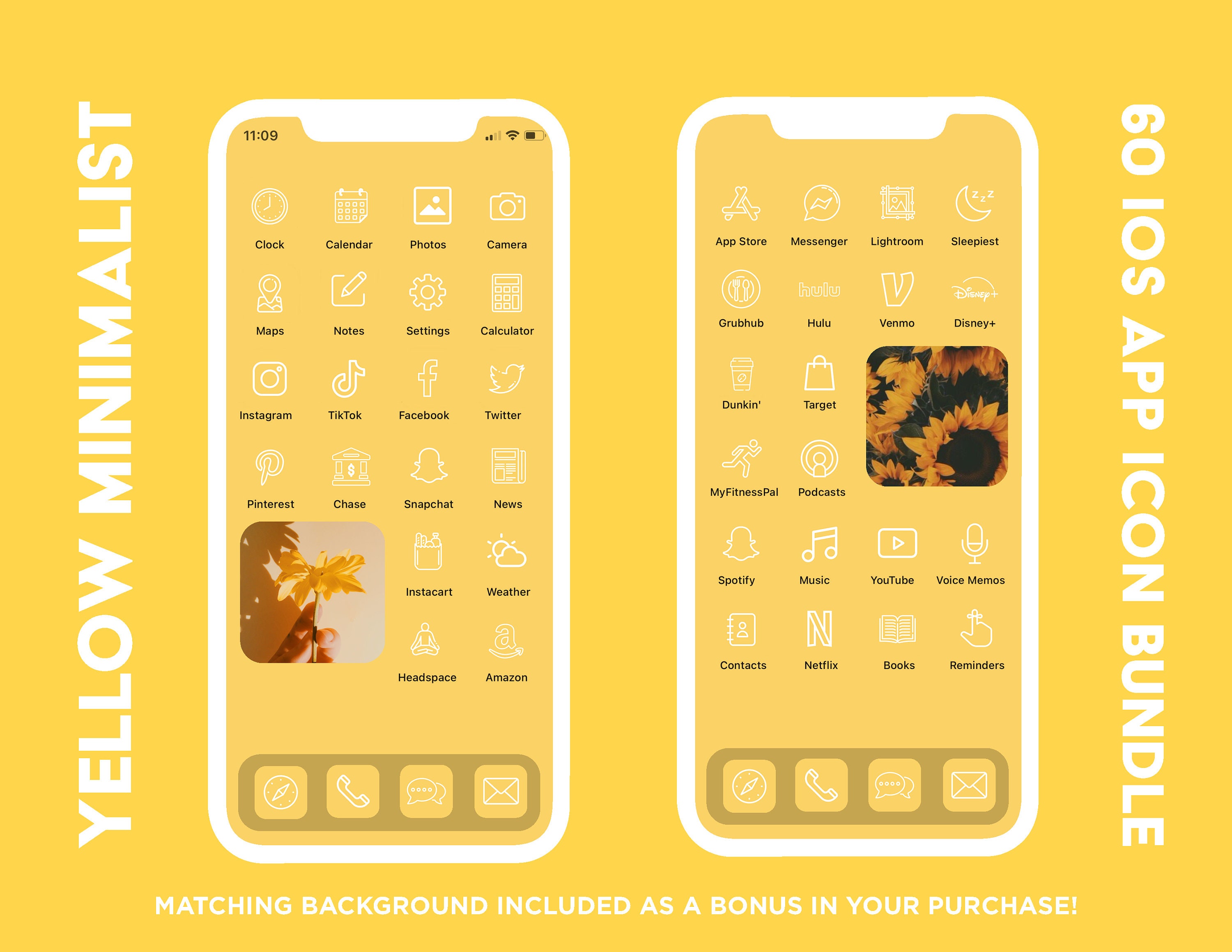 60 Yellow Aesthetic Ios 14 App Icons Ios 14 iPhone Theme Pack of 60