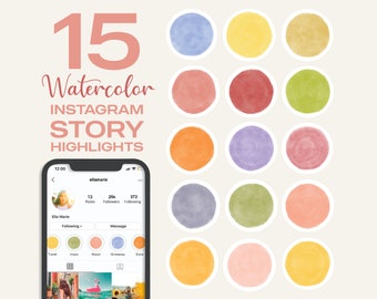 Watercolor Instagram Highlight Covers Instagram Story Icons - Etsy