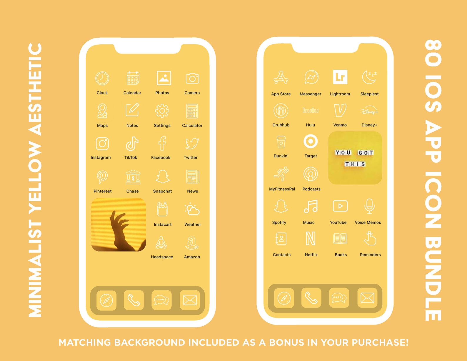Yellow Note Box Ios 80 Yellow Minimalist App Icons for Ios 14 iPhone Custom Home Screen ...
