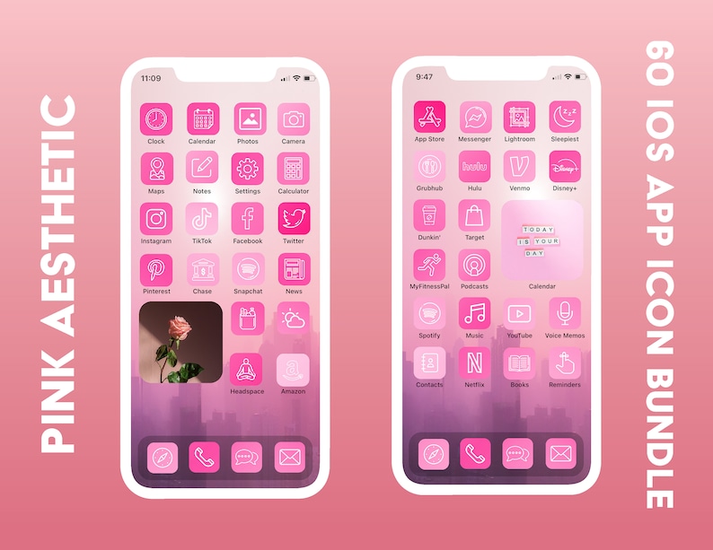 Pink iPhone iOS 14 App Covers Aesthetic App Icons iOS Etsy Pink iPhone iOS 14 App Covers Aesthetic App Icons iOS Etsy