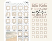 Beige Minimalist Neutral App Icons | iOS 14 App Covers | iPhone Themes for iOS 14