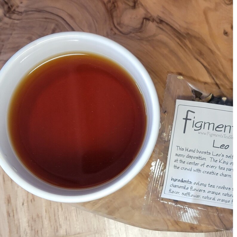 Figmen Leo Zodiac Tea – Fire Sign Loose Leaf Tea - 50g Bag - Etsy