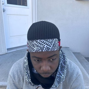 African Print Winter Scarf and Hat for Adult