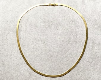 18K Gold Filled Herringbone Necklace