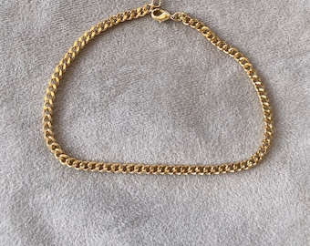 18K Gold Filled Cuban link anklet