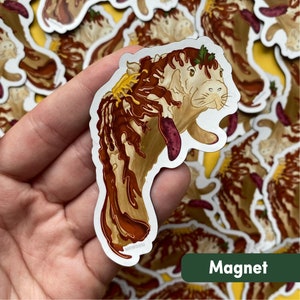 Mashed Potato Manatee Magnet || Manatee Gift || Animal Magnet || Fridge Magnet || Kitchen Decor || Creature Cuisine® || Foodie Gift