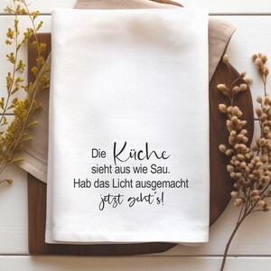 DETIHO Küchentücher Set – 4 Stück, 40 X 60 Cm, Mikrofaser, Mit Lustigen Sprüchen