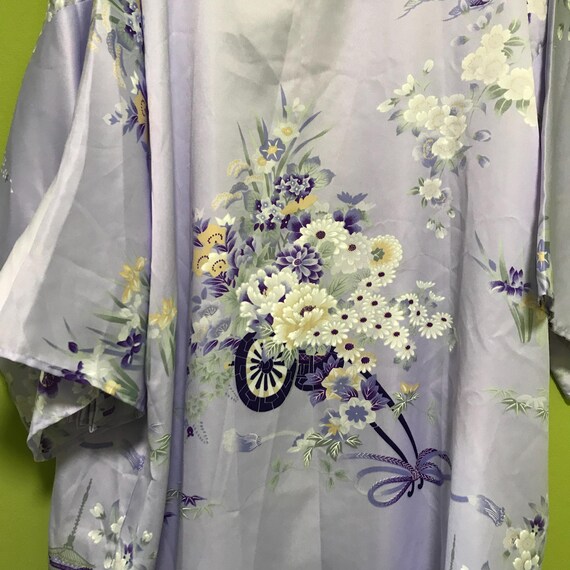 Vintage Men's Kimono//x-large Lavender Pagodas Kimono