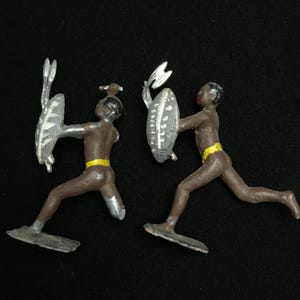 Vintage Britains Ltd. Lead Zulu Warriors Set (POOR Condition)