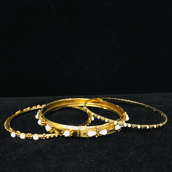 Three India Style Bangle Bracelets - image 3
