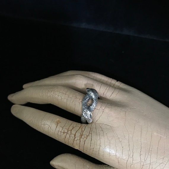 Sterling snake ring//sterling silver double snake… - image 6