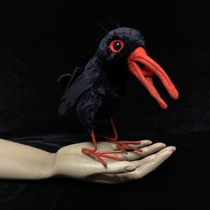 Vintage Steiff Raven - Hucky - 1960s Mohair Crow Toy