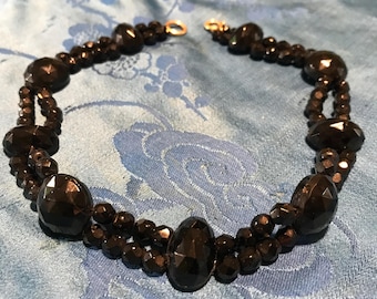 Mourning necklace c.1920, French jet choker