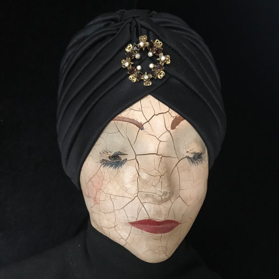 Vintage Belle Epoque Ruby Red Rhinestone Brooch - image 2