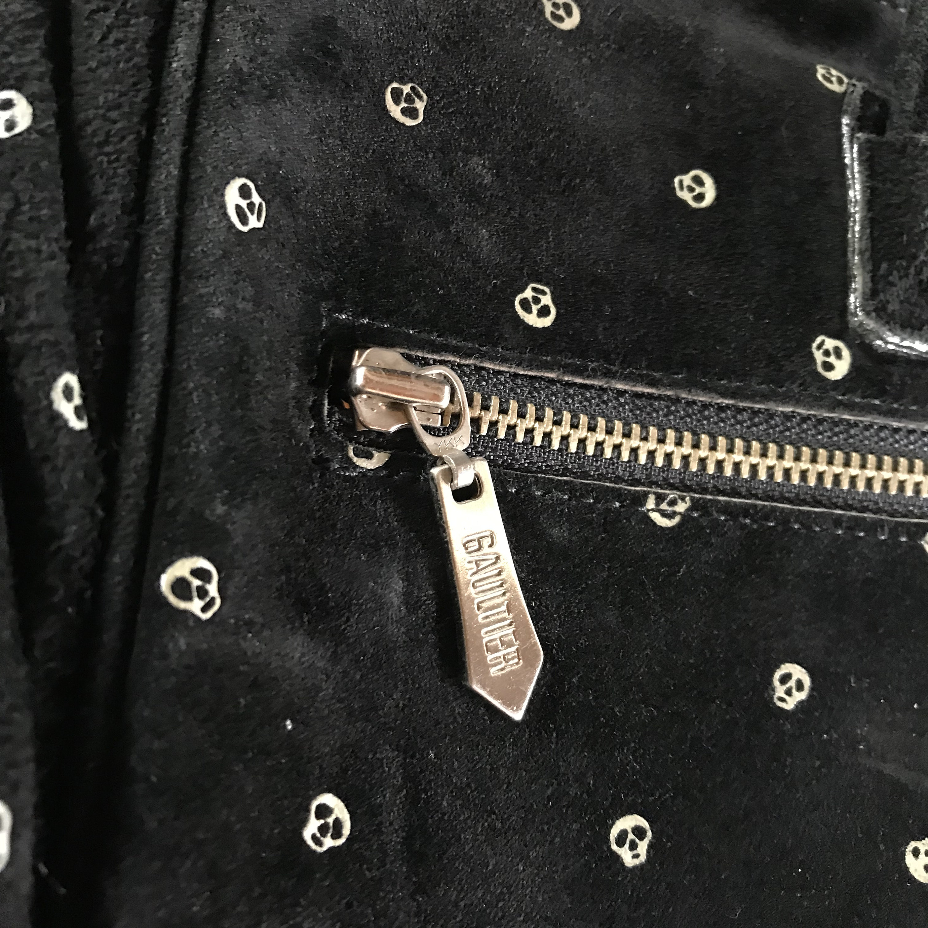 Vintage 1988 Gaultier Black Suede Skull Briefcase