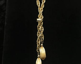 Vintage-Halskette mit vergoldeter Seilkette und Lasso-Motiv, 1960er Jahre