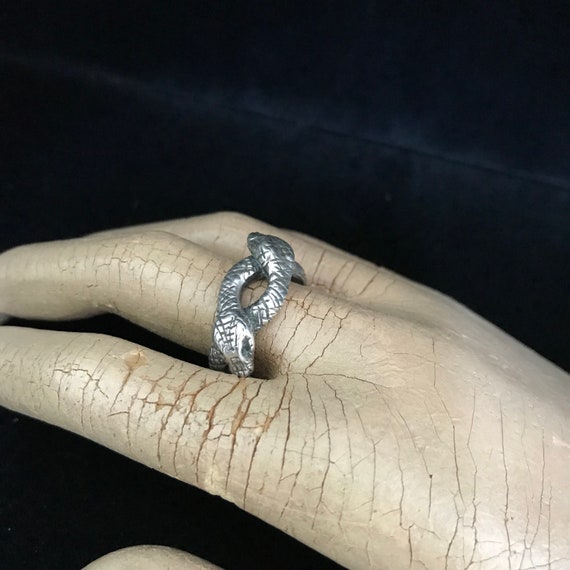 Sterling snake ring//sterling silver double snake… - image 8