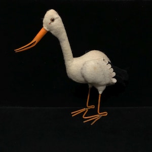 Vintage Steiff Stork Toy: 1960s Felt Stuffed Animal
