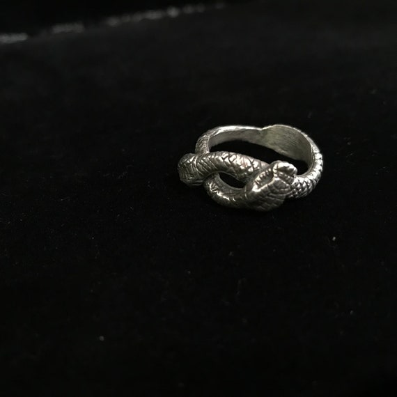 Sterling snake ring//sterling silver double snake… - image 9