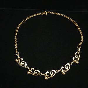 Vintage gold choker//gold tone choker//30s-40s metal choker16&quot;//gold plated 40s necklace//goldtone necklace//40s choker//40s necklace