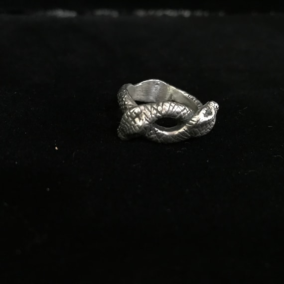 Sterling snake ring//sterling silver double snake… - image 7