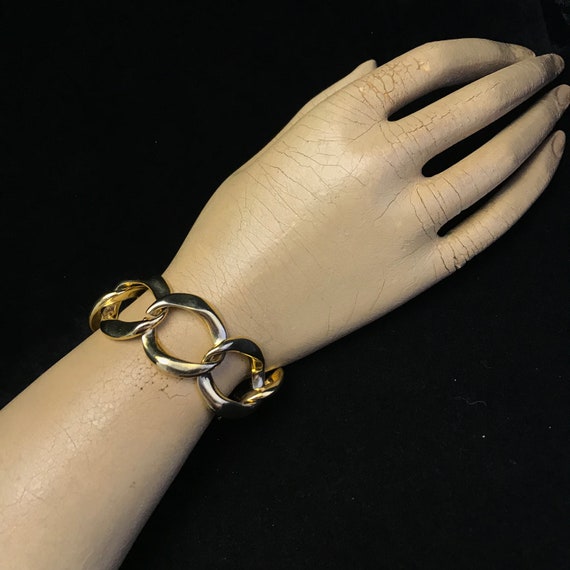 Pair of gold plated chain link bracelets//pair of… - image 4