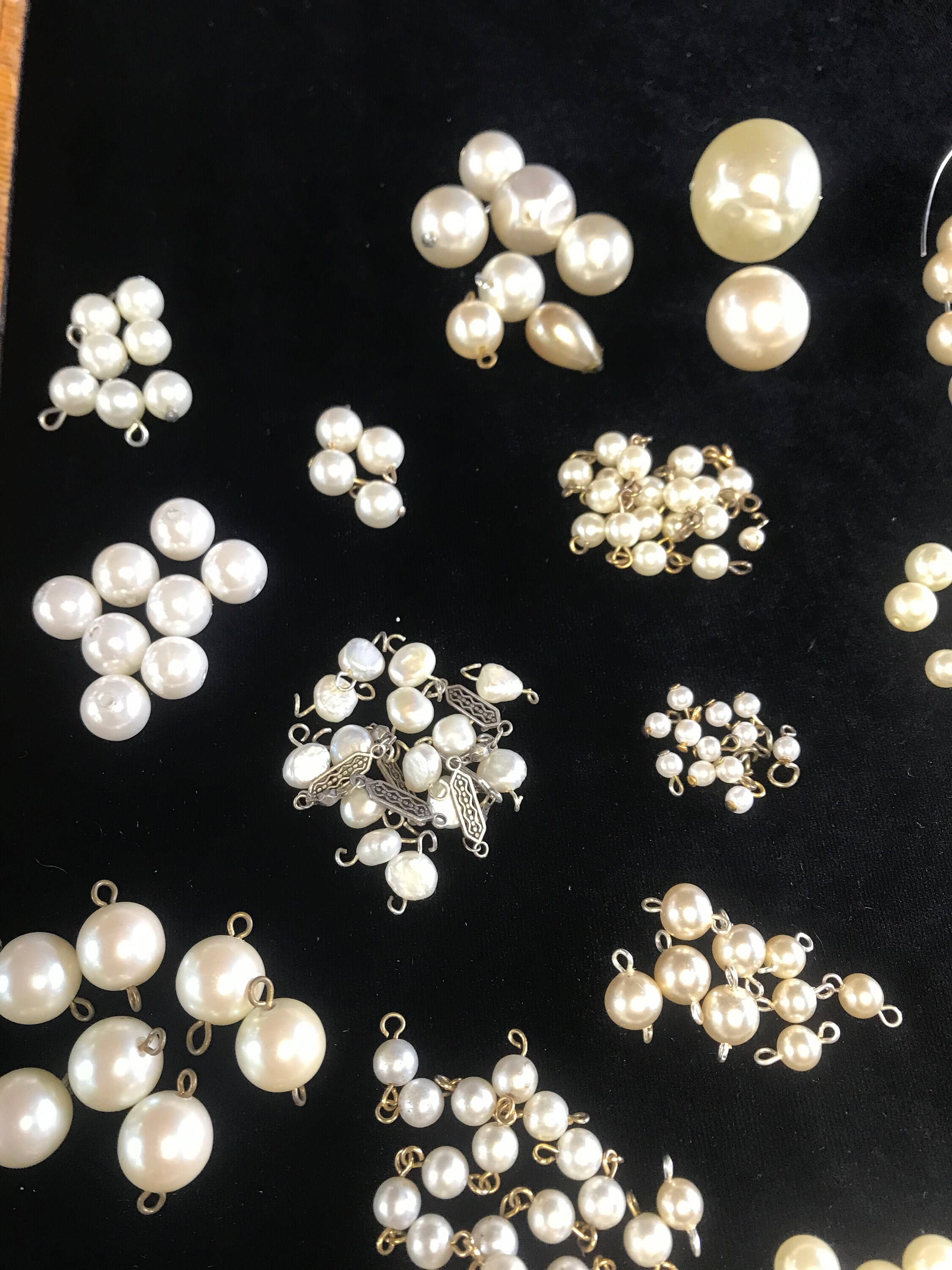 Lot of Vintage Faux Pearl Beads Jewelry Components//bulk Etsy