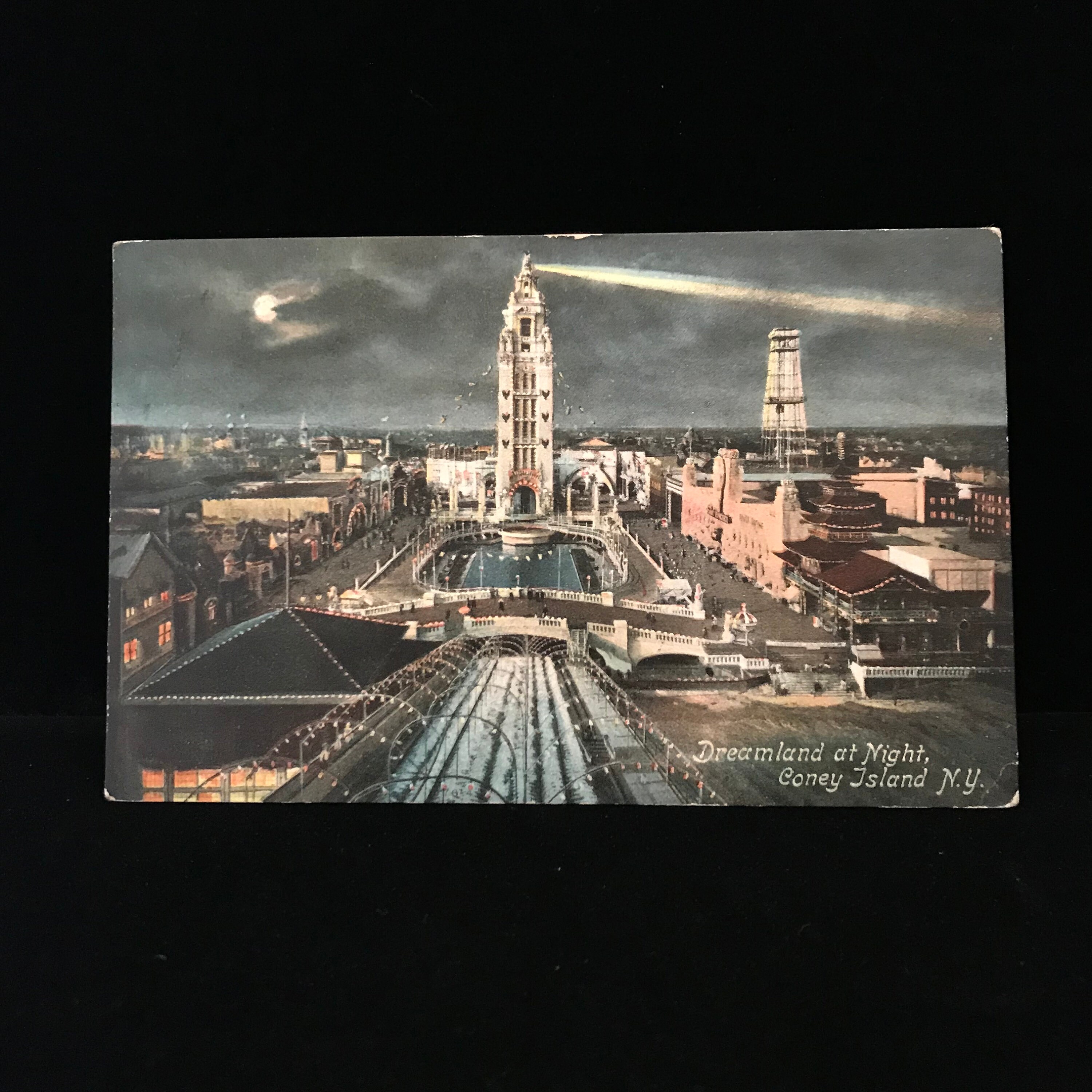Vintage Dreamland Postcard C.1908//dreamland at Night
