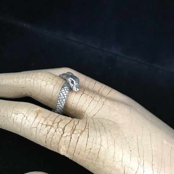 Sterling snake ring//sterling silver double snake… - image 10