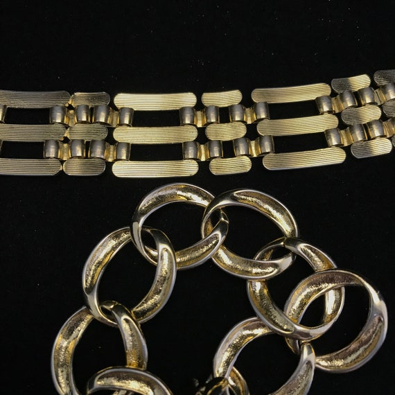 Pair of gold plated chain link bracelets//pair of… - image 9