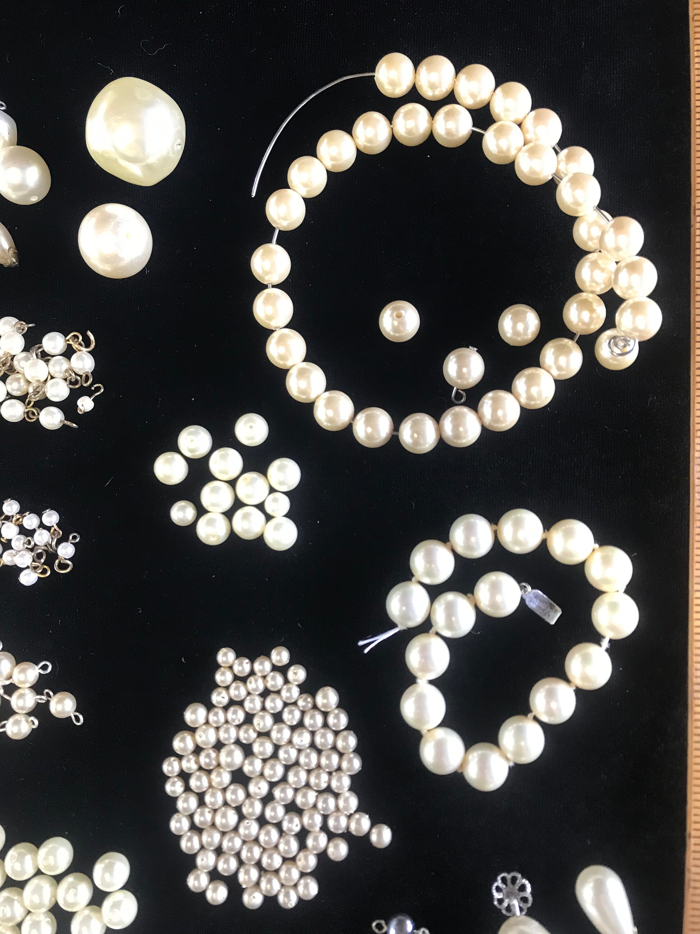Lot of Vintage Faux Pearl Beads Jewelry Components//bulk Etsy