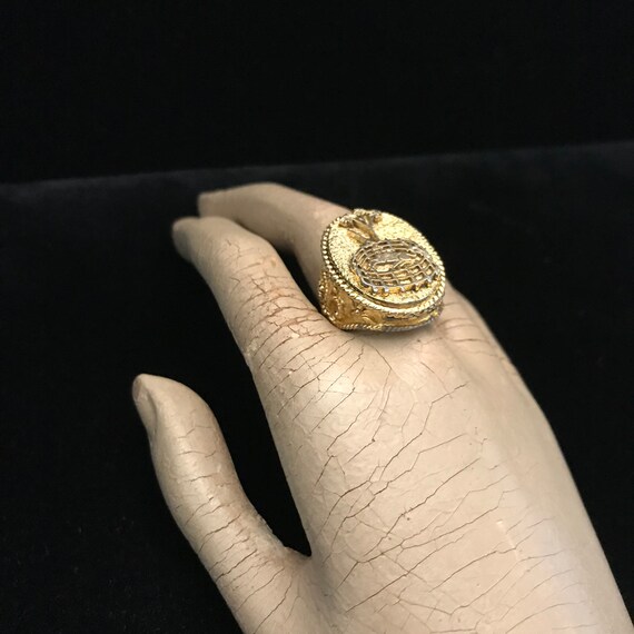 Gold vintage unicorn ring//vintage unicorn poison… - image 4