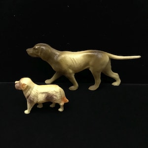 Celluloid dogs-PAIR//vintage dog toy//celluloid animals//vintage animals//vintage animal toys//vintage toys//early plastic toys//old toy