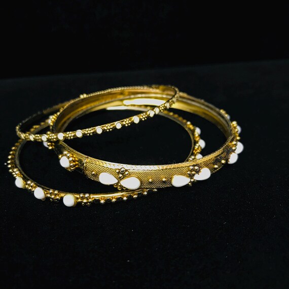 Three India Style Bangle Bracelets - image 5