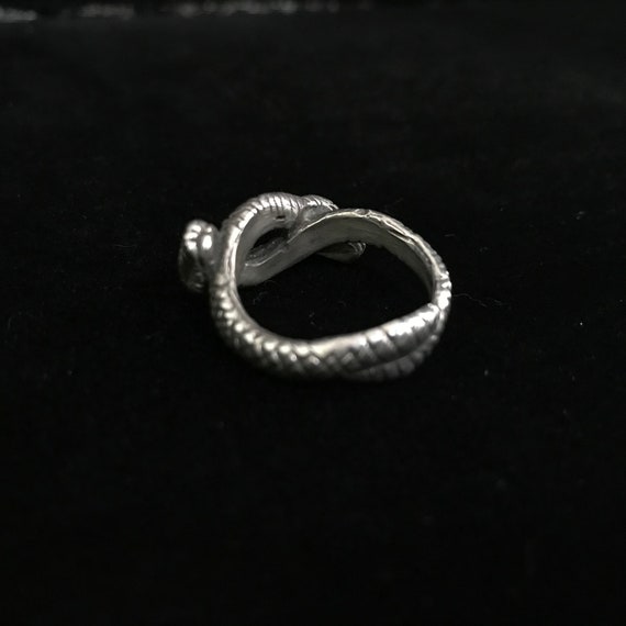 Sterling snake ring//sterling silver double snake… - image 5