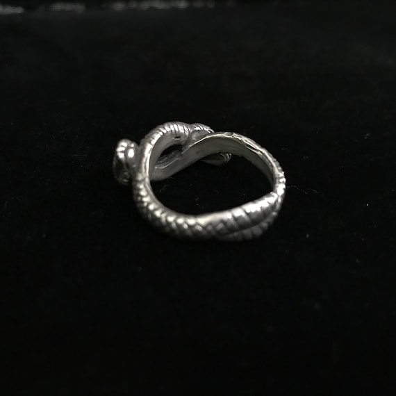 Sterling snake ring//sterling silver double snake rin… - Gem