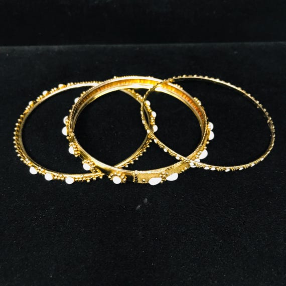 Three India Style Bangle Bracelets - image 6