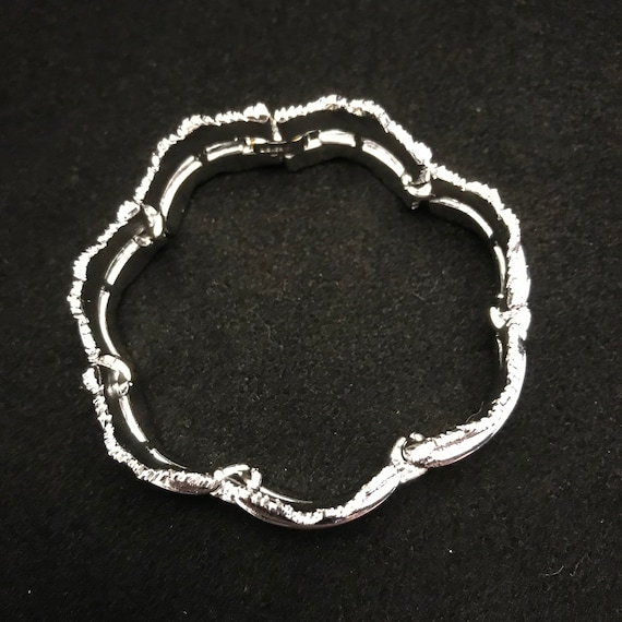 Vintage Lisner bracelet of silver panels//vintage… - image 10