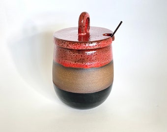 Tri-Color Clay Sugar Container | Earthen Company