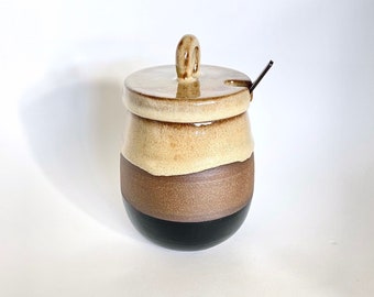 Tri-Color Clay Sugar Container | Earthen Company