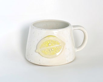 When Life Gives You Lemons Clay Mug (left handed) | Earthen Company