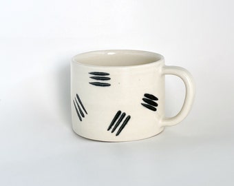 Streaks of Midnight Denim Clay Mug | Earthen Company