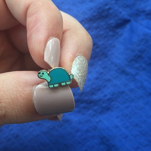 Slow and Steady // Small Turtle Hard Enamel Super Mini Pin