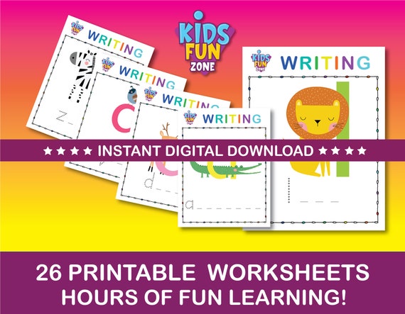 Preschool ABC Printables Worksheet Alphabet Write Learning at | Etsy