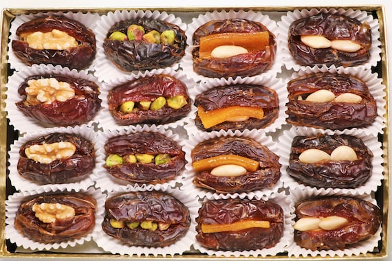 Stuffed Medjool Dates Assorted Dates with Nuts Luxury Dates